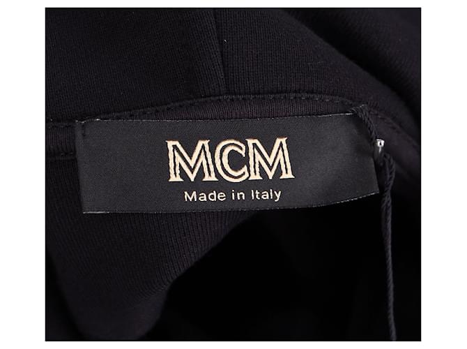 Moletom com capuz com logo MCM Preto - vista 4