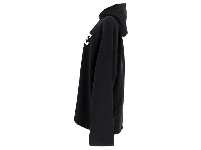 Schwarzer Balenciaga Free No Rib Hoodie - Ansicht 2