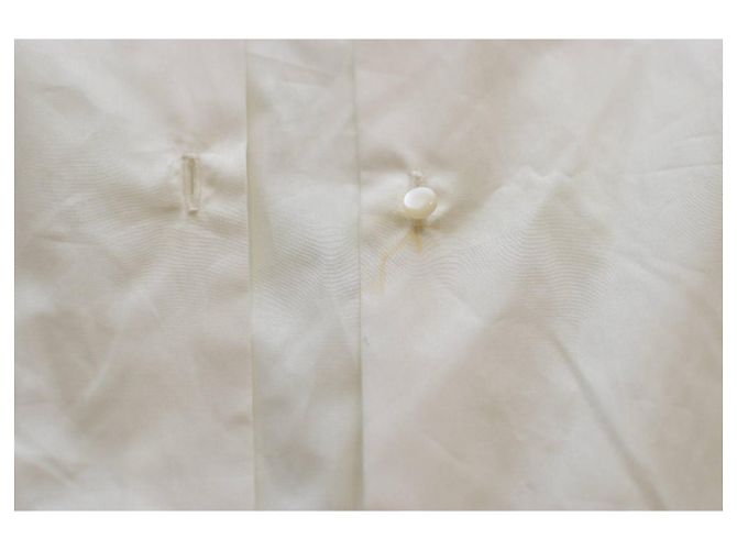 Camisa blanca de algodón sin cuello Helmut Lang Blanco - vista 6