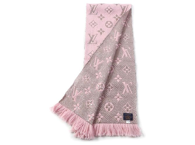 Sciarpa Louis Vuitton Logo Mania Shine M70466 Rosa - vista 3