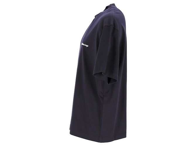 T-shirt Balenciaga BB Corp Blu - vista 2
