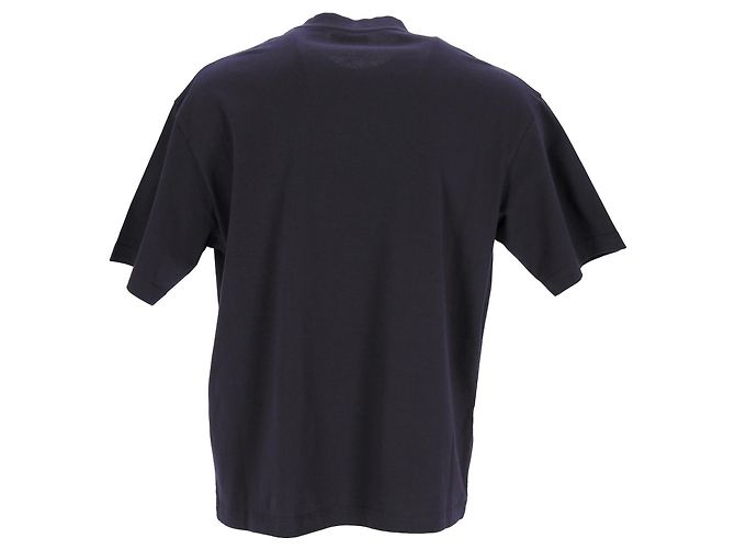 T-shirt Balenciaga BB Corp Blu - vista 3