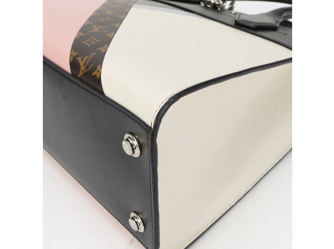 Borsa City Steamer MM Monogramma Louis Vuitton Marrone Bianco - vista 7
