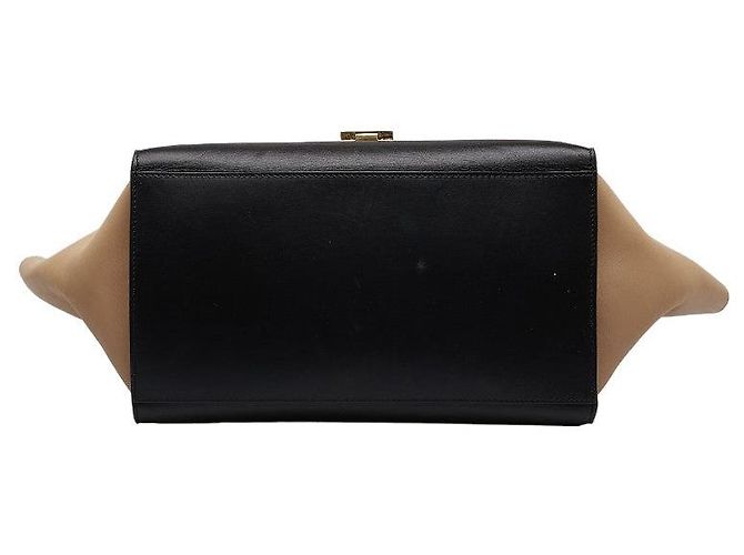Céline Borsa trapezio in pelle scamosciata Celine 2WAY Blu - vista 5