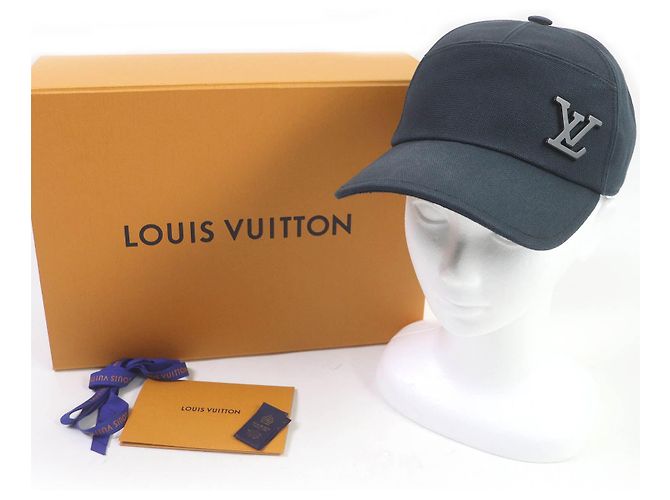 Cappello Aerogram in cotone Newsboy Louis Vuitton M77125 Blu - vista 2