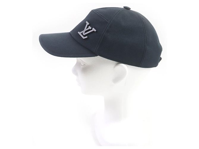 Cappello Aerogram in cotone Newsboy Louis Vuitton M77125 Blu - vista 3