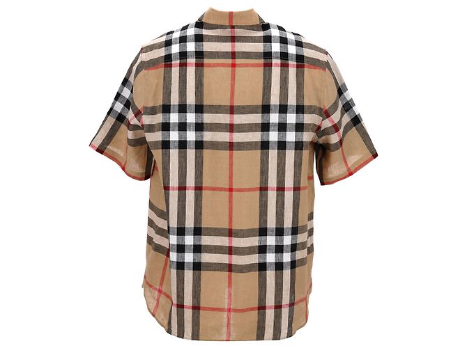 Camicia a quadri Burberry Marrone Beige - vista 3