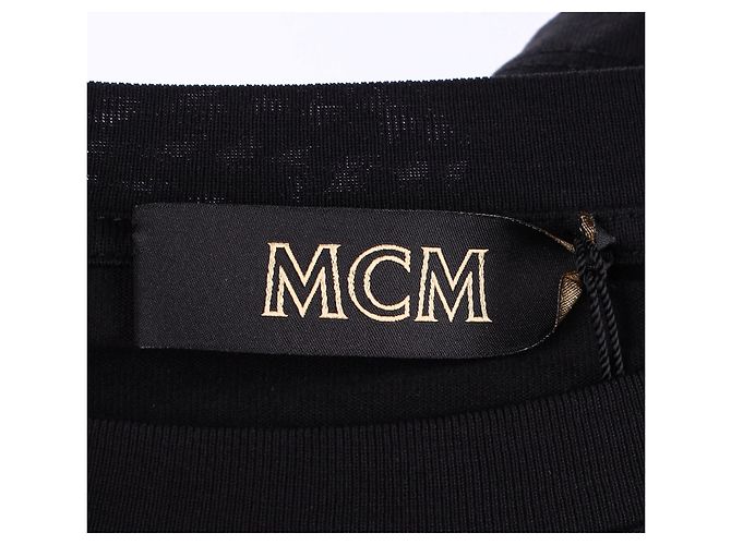 T-shirt con logo MCM Nero - vista 4