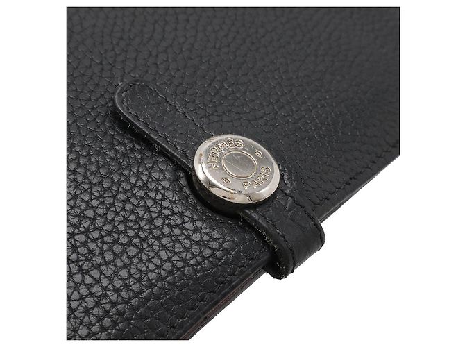 Portafoglio in pelle Hermès Dogon Duo GM nero - vista 4