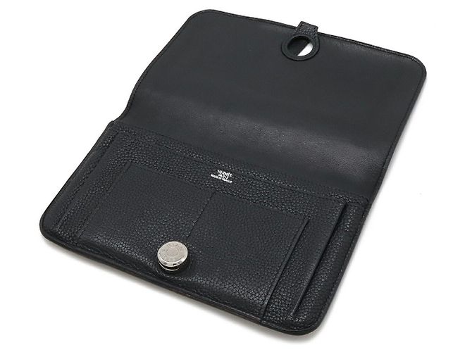 Portafoglio in pelle Hermès Dogon Duo GM nero - vista 5