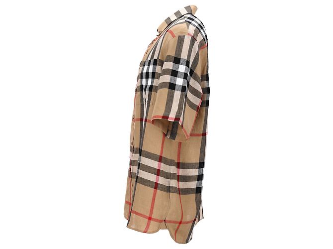 Camisa de cuadros Burberry Castaño Beige - vista 2