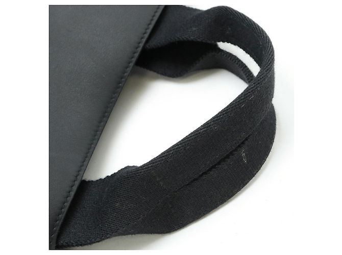 Hermès Hermes Valparaiso MM Canvas-Leder Tote Bag Schwarz - Ansicht 4
