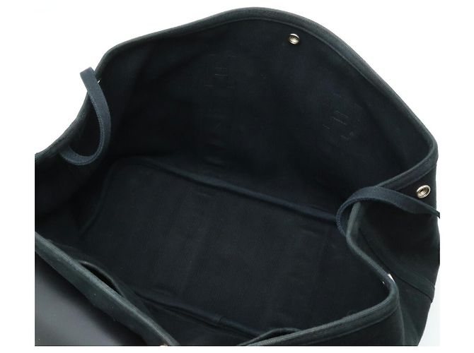 Hermès Hermes Valparaiso MM Canvas-Leder Tote Bag Schwarz - Ansicht 5