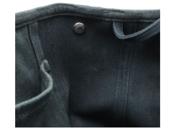 Hermès Hermes Valparaiso MM Canvas-Leder Tote Bag Schwarz - Ansicht 6