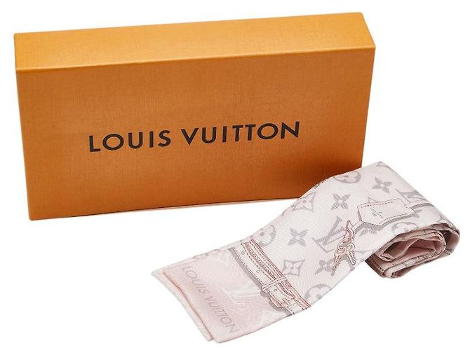 Bufanda de seda Louis Vuitton M70637 Rosa - vista 4