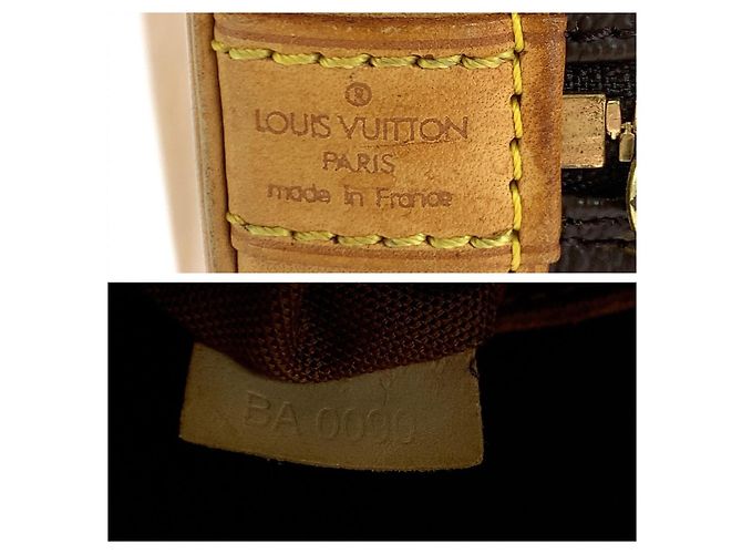 Sac à main Louis Vuitton Alma marron or PVC - vue 4