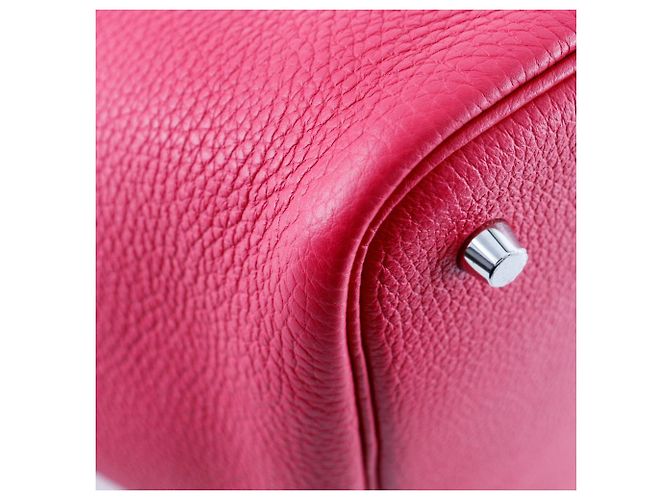 Borsa Hermès Picotin Lock MM Togo Rosa - vista 4