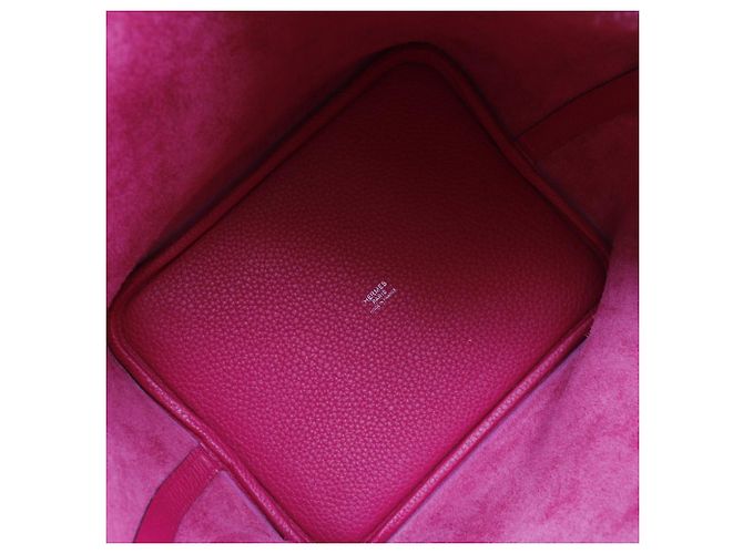 Borsa Hermès Picotin Lock MM Togo Rosa - vista 6
