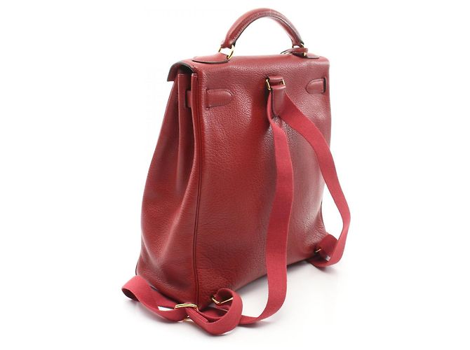 Hermès Mochila Hermes Kelly Ado GM Vermelha Vermelho - vista 2