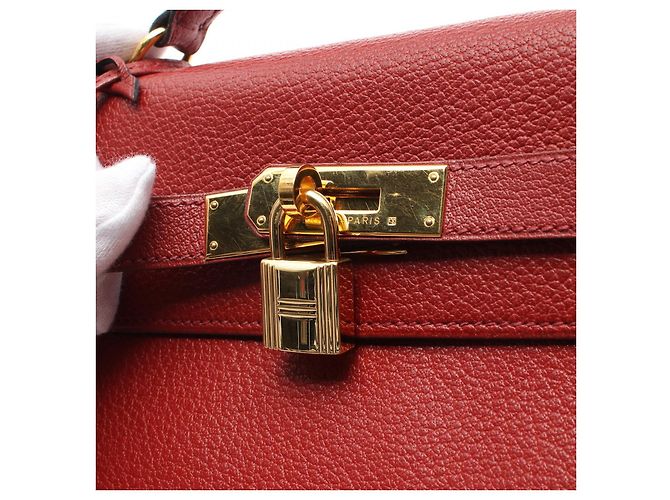 Hermès Mochila Hermes Kelly Ado GM Vermelha Vermelho - vista 8