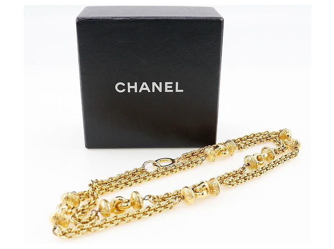Collana lunga vintage Chanel placcata oro D'oro - vista 10