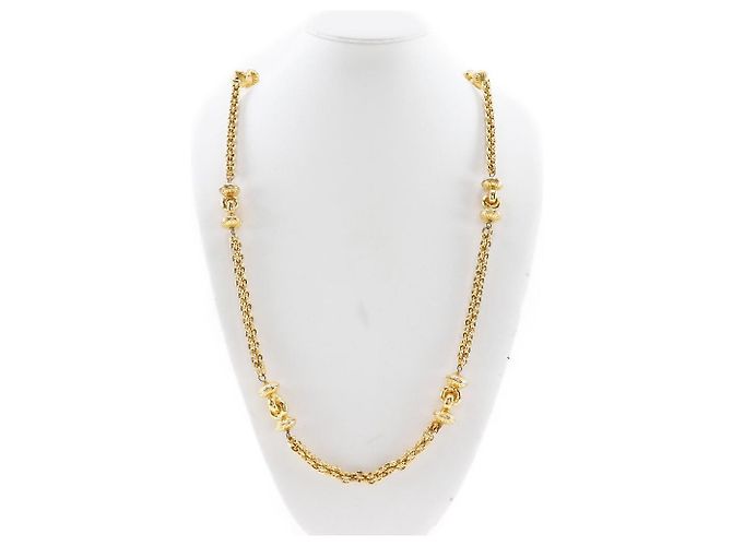 Collana lunga vintage Chanel placcata oro D'oro - vista 2