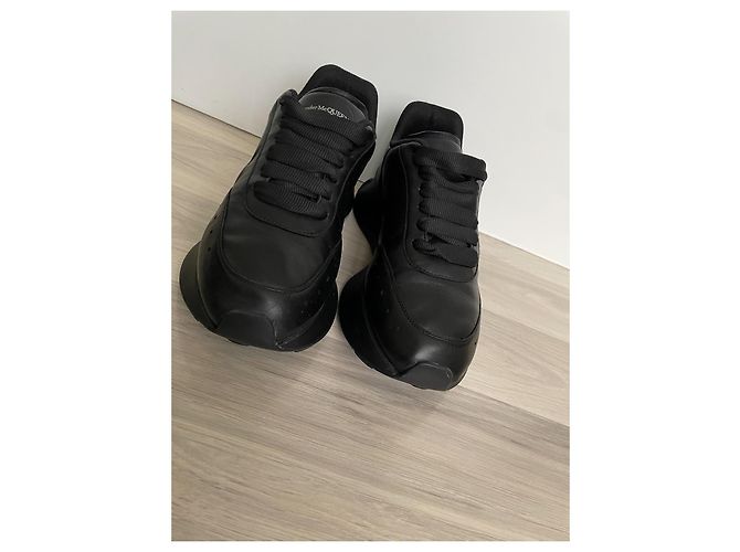 Alexander McQueen Sprint Runner Sneaker Leder Schwarz - Ansicht 3