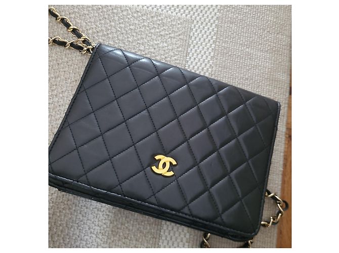 Wallet On Chain Borsa a mano Chanel in pelle nera Nero - vista 2