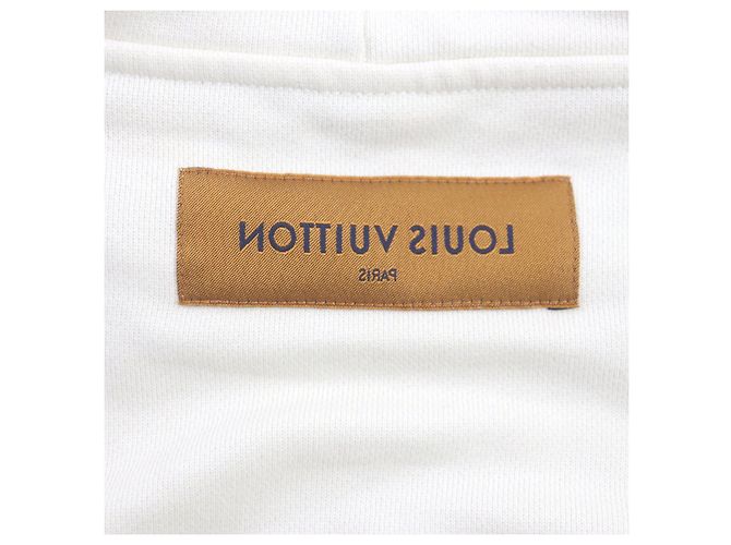 Sudadera de felpa de algodón Louis Vuitton marfil M Crudo - vista 6