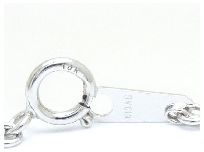 Autre Marque Collana in diamante a motivo cuore K10WG Bianco - vista 3