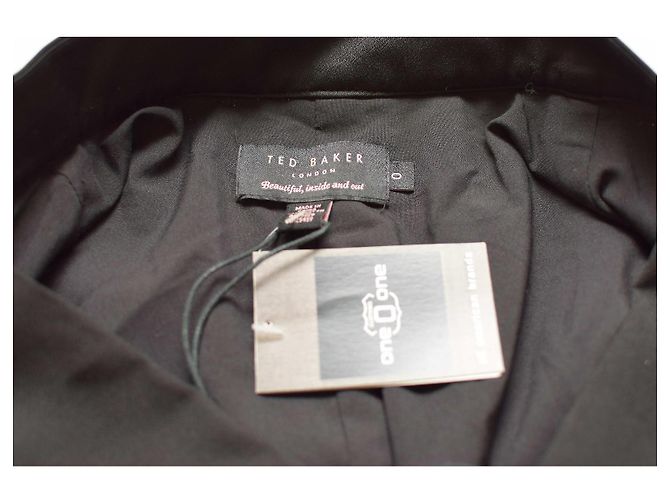 Ted Baker Schwarzes Mini-Kleid mit langen Ärmeln aus Polyester - Ansicht 3