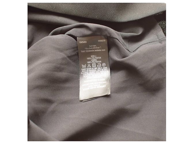 Ted Baker Schwarzes Mini-Kleid mit langen Ärmeln aus Polyester - Ansicht 4