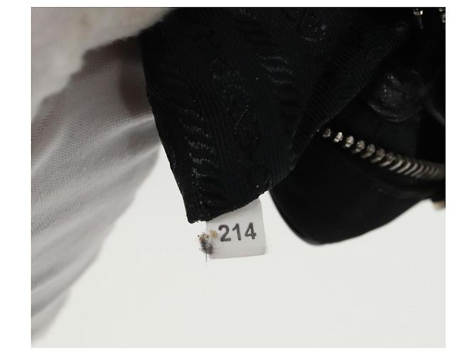 PRADA Borsa a Spalla in Nylon Pelle Nera Argento Autentica 97437 - vista 12