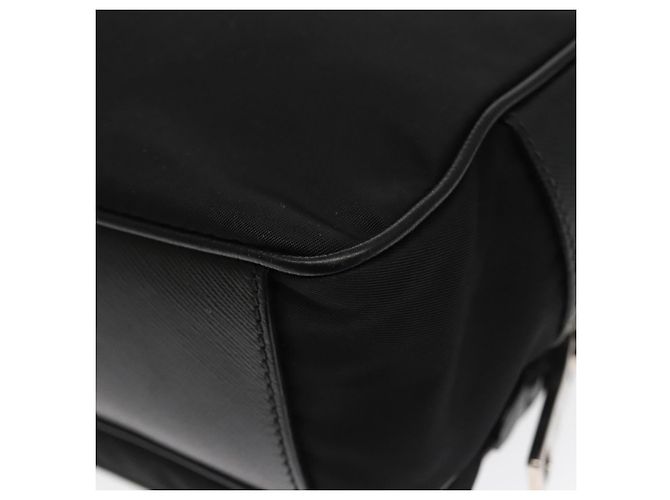 PRADA Borsa a Spalla in Nylon Pelle Nera Argento Autentica 97437 - vista 15