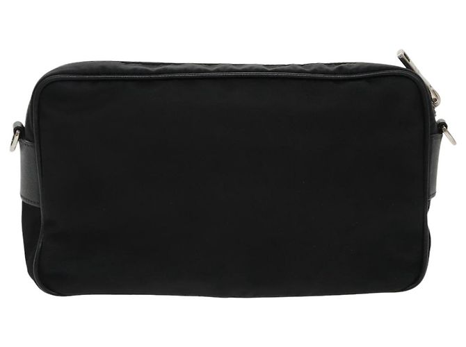 PRADA Borsa a Spalla in Nylon Pelle Nera Argento Autentica 97437 - vista 2