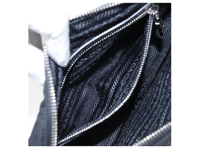 PRADA Borsa a Spalla in Nylon Pelle Nera Argento Autentica 97437 - vista 21