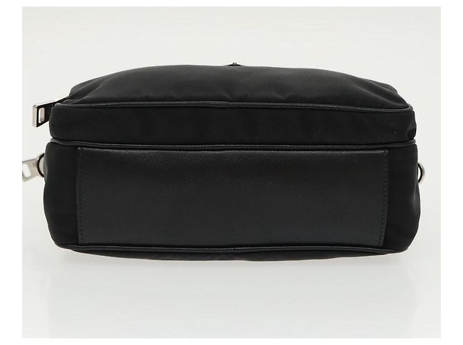 PRADA Borsa a Spalla in Nylon Pelle Nera Argento Autentica 97437 - vista 6