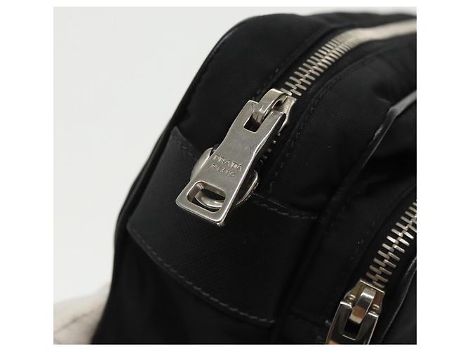 PRADA Borsa a Spalla in Nylon Pelle Nera Argento Autentica 97437 - vista 8