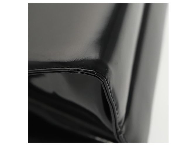 Borsa a spalla Gancini in vernice 2way nera e oro Auth ki5031 di Salvatore Ferragamo Nero D'oro - vista 17