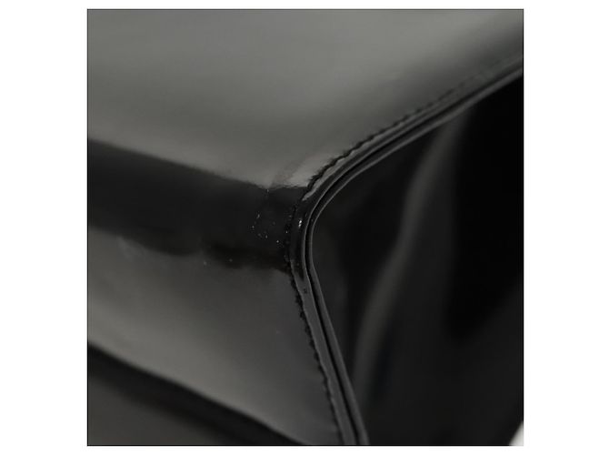 Borsa a spalla Gancini in vernice 2way nera e oro Auth ki5031 di Salvatore Ferragamo Nero D'oro - vista 18
