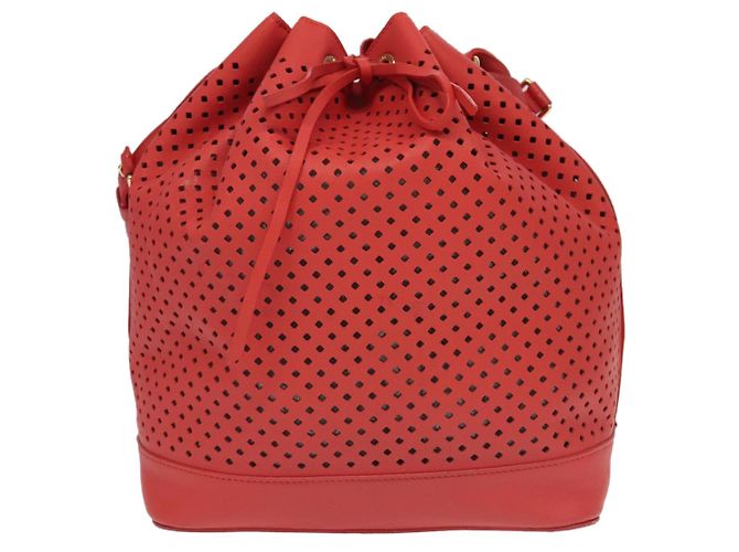 LOUIS VUITTON Borsa a Spalla in Pelle Perfo Noe Rossa M94074 LV Auth 90244 Rosso - vista 13