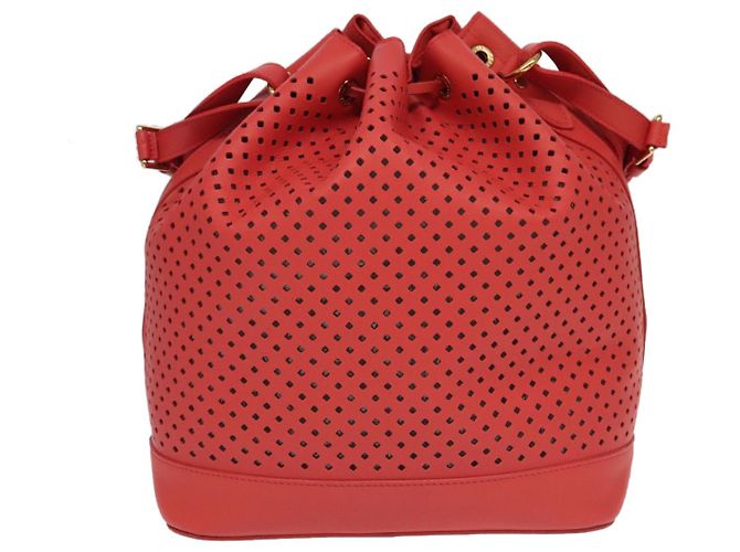 LOUIS VUITTON Borsa a Spalla in Pelle Perfo Noe Rossa M94074 LV Auth 90244 Rosso - vista 2