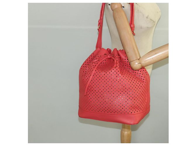 LOUIS VUITTON Borsa a Spalla in Pelle Perfo Noe Rossa M94074 LV Auth 90244 Rosso - vista 27