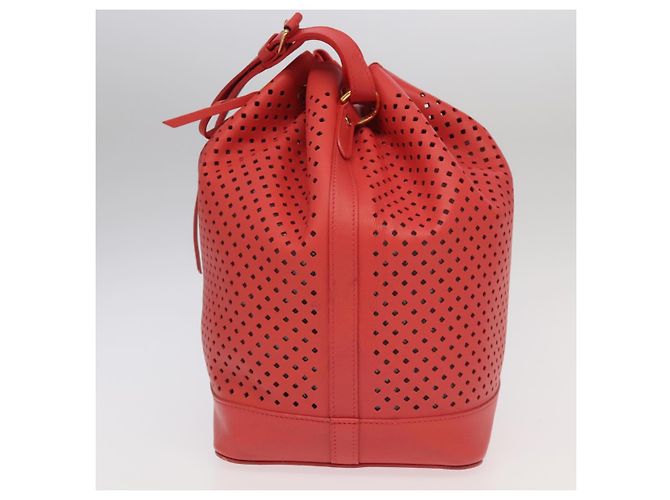 LOUIS VUITTON Borsa a Spalla in Pelle Perfo Noe Rossa M94074 LV Auth 90244 Rosso - vista 3