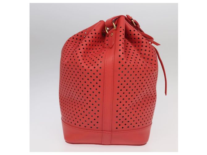 LOUIS VUITTON Borsa a Spalla in Pelle Perfo Noe Rossa M94074 LV Auth 90244 Rosso - vista 4