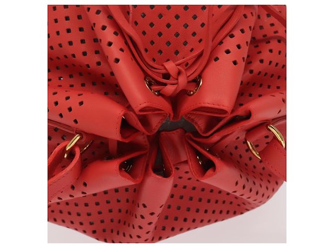 LOUIS VUITTON Borsa a Spalla in Pelle Perfo Noe Rossa M94074 LV Auth 90244 Rosso - vista 6