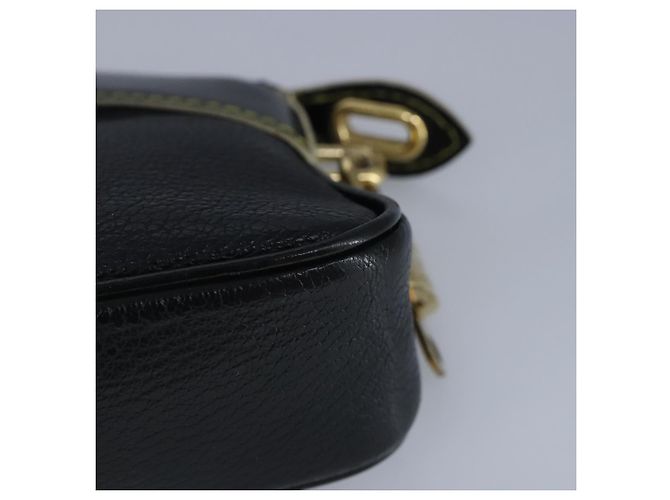LOUIS VUITTON Suhari Lockit Clutch Bag Pelle Nera M95628 LV Auth 99122 Nero - vista 16
