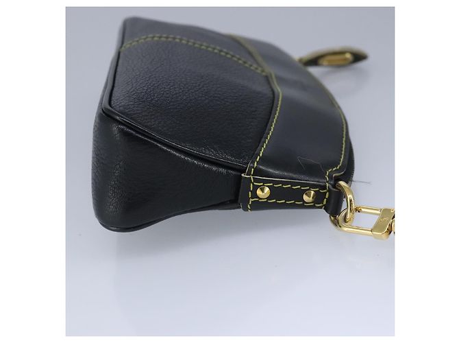 LOUIS VUITTON Suhari Lockit Clutch Bag Pelle Nera M95628 LV Auth 99122 Nero - vista 4