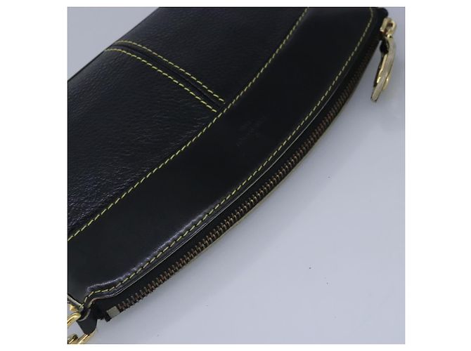 LOUIS VUITTON Suhari Lockit Clutch Bag Pelle Nera M95628 LV Auth 99122 Nero - vista 6