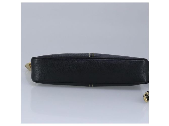 LOUIS VUITTON Suhari Lockit Clutch Bag Pelle Nera M95628 LV Auth 99122 Nero - vista 7